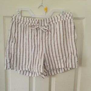 Striped Summer Drawstring Shorts M